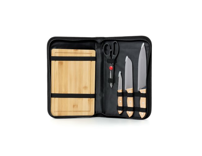 KIT CHURRASCO COM ESTOJO (5 PEÇAS)