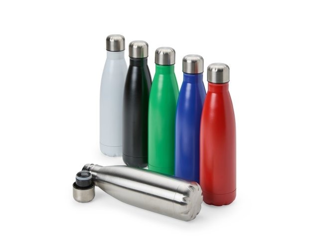 GARRAFA TÉRMICA EM AÇO INOX (500ml)