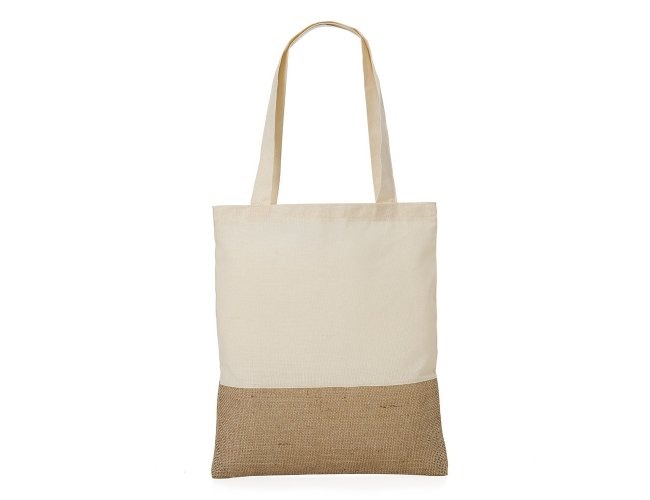 SACOLA DE JUTA E ALGODÃO PERSONALIZADA