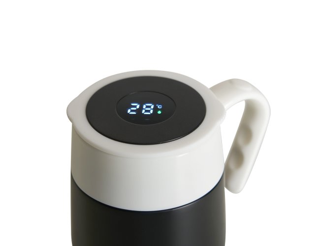 CANECA TÉRMICA EM INOX COM DISPLAY LED (500ml)