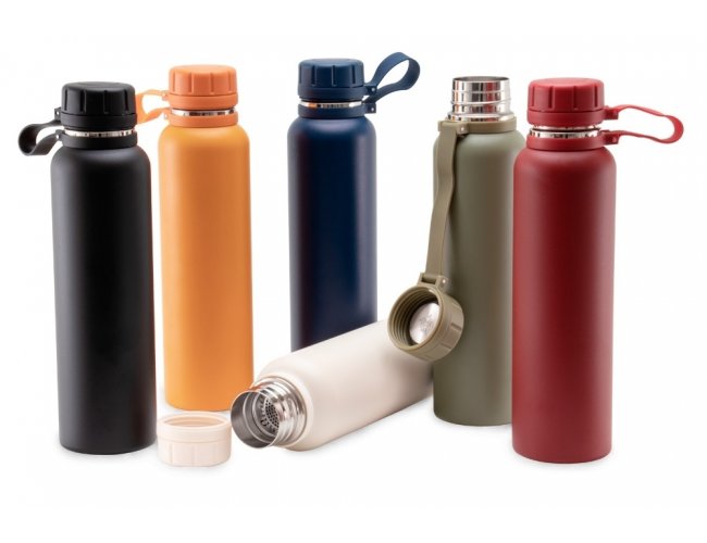 GARRAFA TÉRMICA EM AÇO INOX (1L)