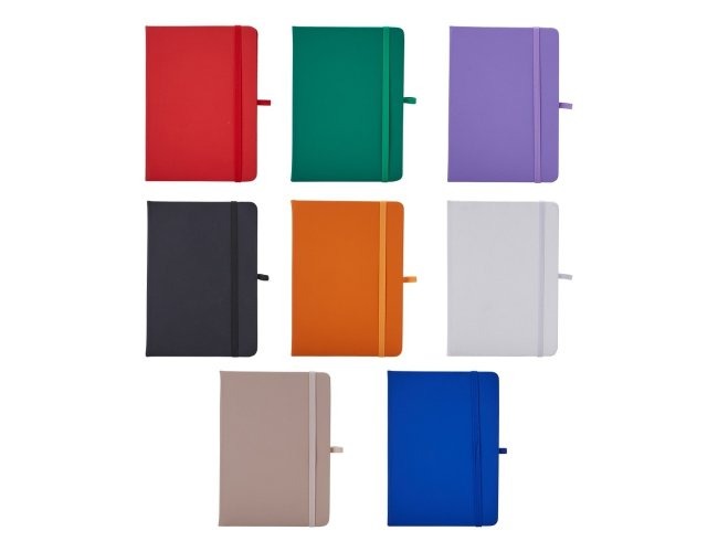 CADERNETA TIPO MOLESKINE EMBORRACHADA