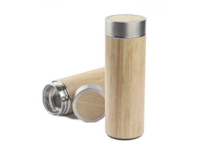 GARRAFA TÉRMICA EM AÇO INOX (400ml)