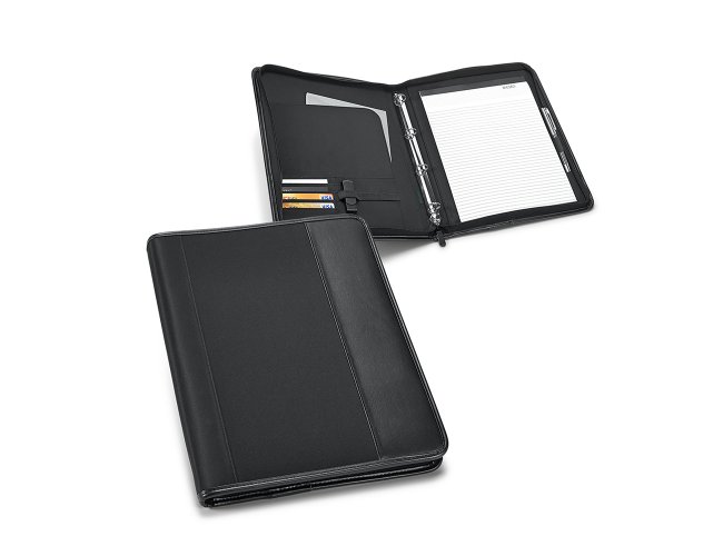 PASTA A4 EM COURO SINTÉTICO E MICROFIBRA