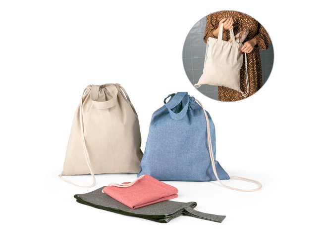 SACOCHILA DE ALGODÃO RECICLADO