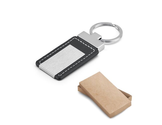 CHAVEIRO EM COURO SINTÉTICO E METAL