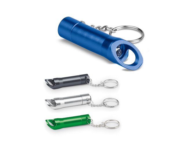 CHAVEIRO EM METAL COM LED