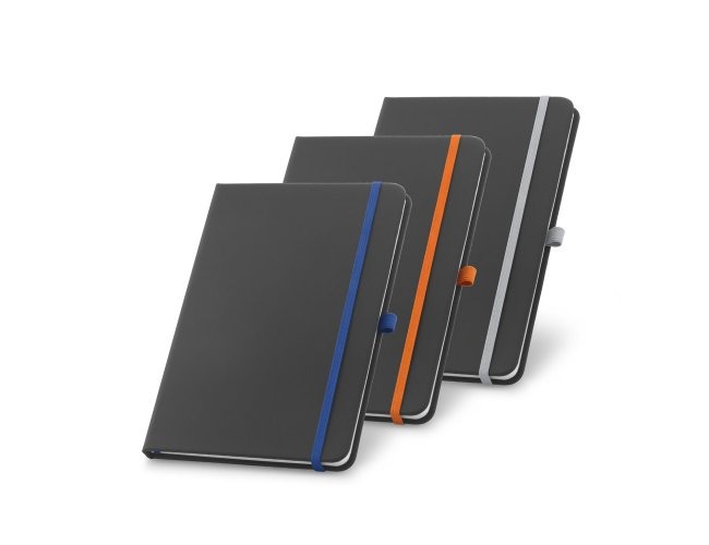 CADERNO CAPA DURA EM COURO SINTÉTICO