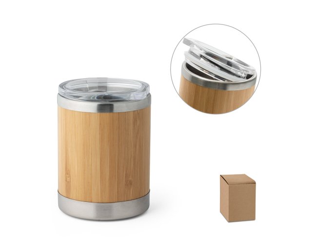 COPO DE BAMBU EM AÇO INOX (350ml)