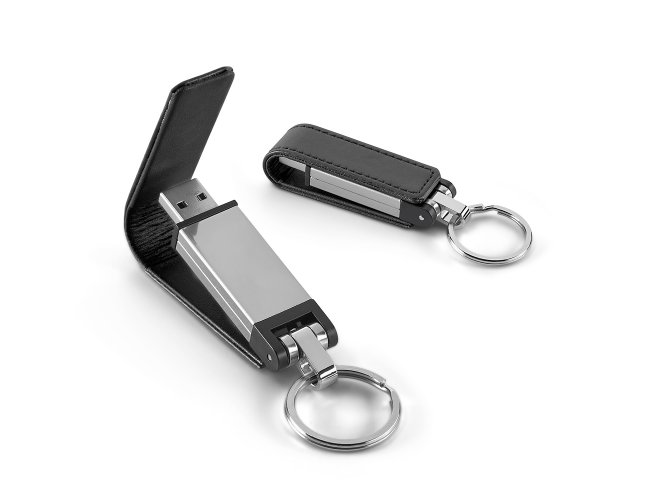 PEN DRIVE EM COURO SINTÉTICO (16GB)