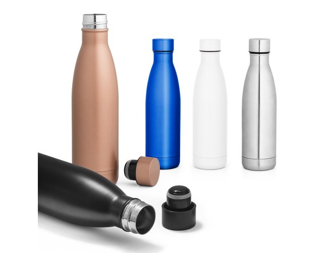 GARRAFA TÉRMICA EM AÇO INOX (500ml)