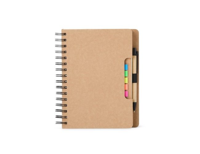 CADERNETA ECOLÓGICA COM AUTOADESIVOS E CANETA