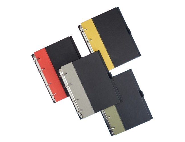 CADERNO FICHÁRIO EM COURO SINTÉTICO