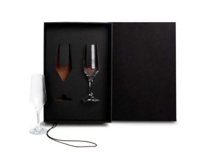 TAÇAS DE VIDRO PARA CHAMPAGNE (2 PEÇAS)