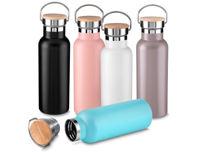 GARRAFA TÉRMICA EM AÇO INOX (500ml)