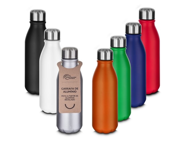 GARRAFA EM ALUMÍNIO RECICLADO (600ml)