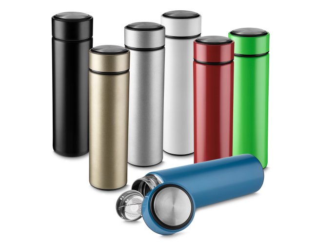 GARRAFA TÉRMICA EM AÇO INOX (450ml)