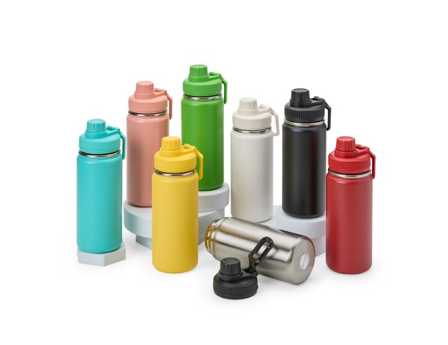 GARRAFA TÉRMICA EM AÇO INOX (550ml)
