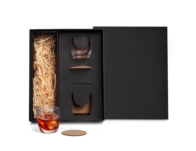 KIT COPOS DE VIDRO WHISKY (2 PEÇAS)