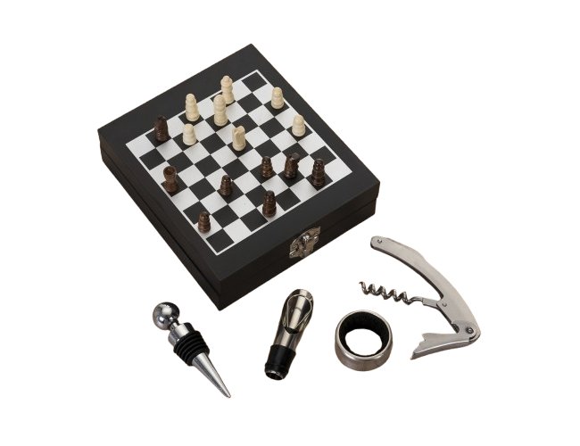 KIT VINHO XADREZ (4 PEÇAS)