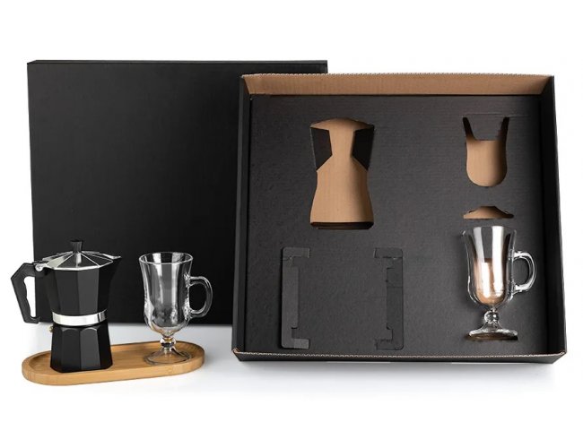 KIT PARA CAFÉ COM CAFETEIRA ITALIANA (4 PEÇAS)