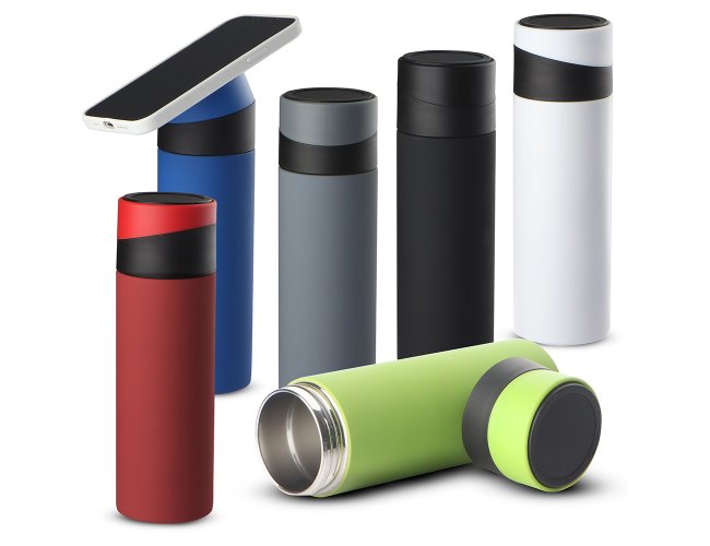 GARRAFA TÉRMICA EM AÇO INOX (400ml)