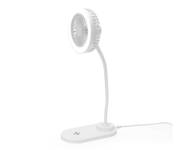 VENTILADOR COM LED E CARREGAMENTO VIA INDUÇÃO