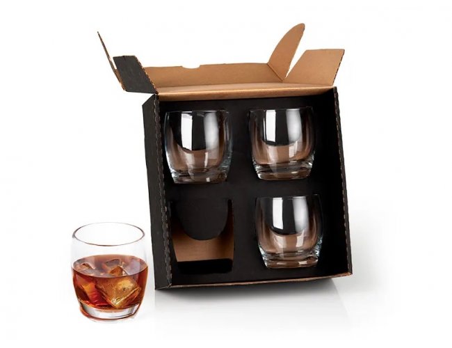 JOGO DE COPOS DE VIDRO PARA DRINKS (4 PEÇAS)